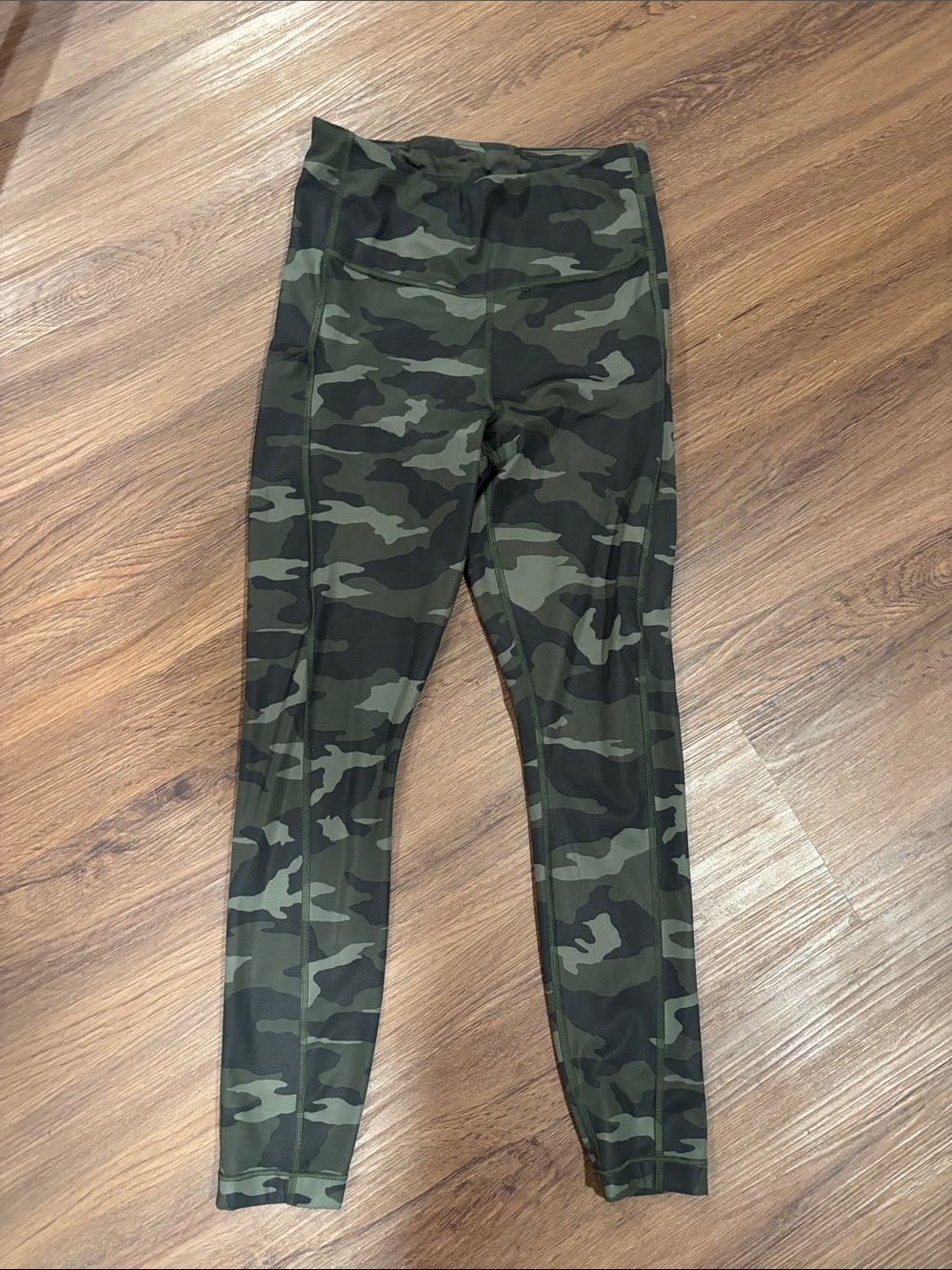 Athleta Camo Leggings - Olive Green